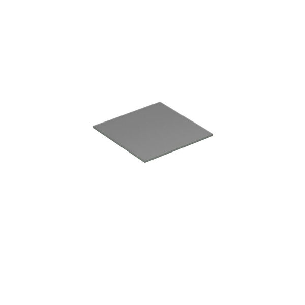 Benkeplate Form 40-59x40, lys grå matt