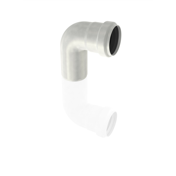 50x90° Aco Pipe bend, AISI 304 m/EPDM pakning