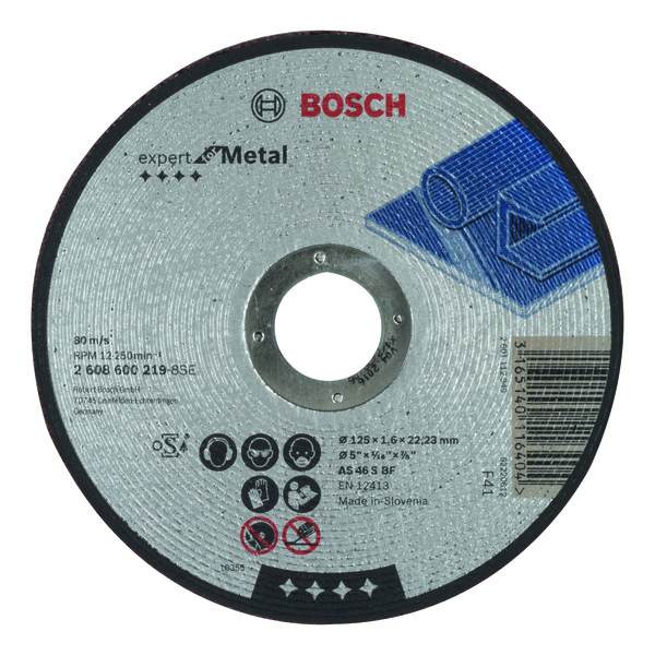 Bosch kappeskive rett metall K46, 125x22,2x1,6
