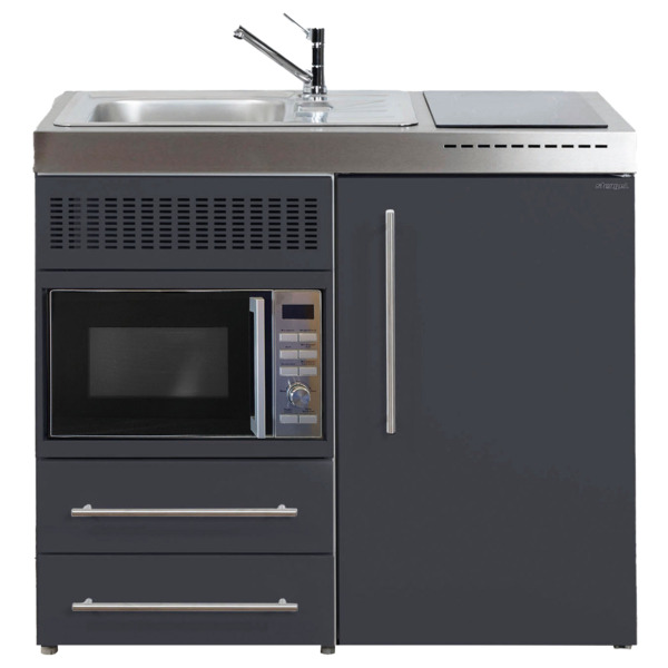 Premiumline minikjøkken 1000 venstre, grå 740 x 1000 x 980 mm