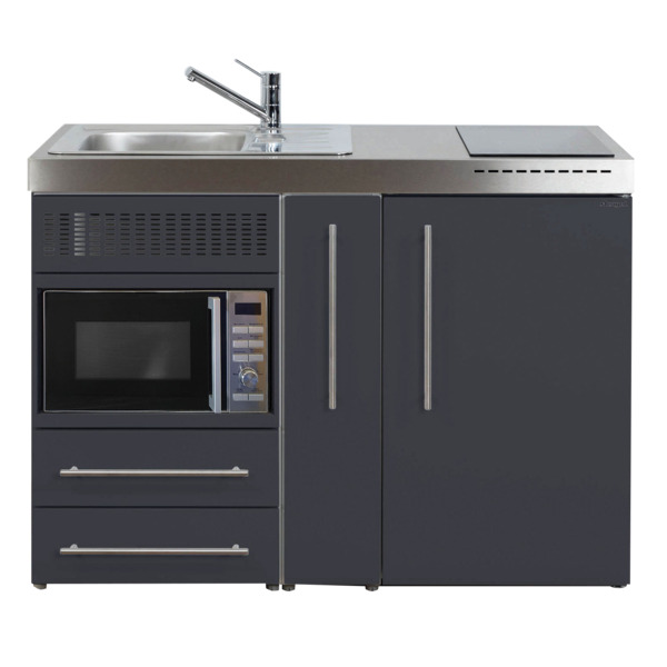 Premiumline minikjøkken 1200A venstre, svart 740 x 1200 x 980 mm