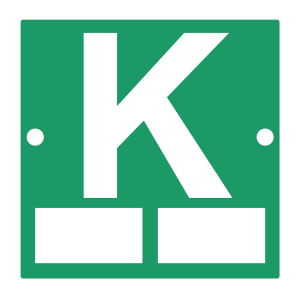 110X110 KUMSKILT K GRØNN