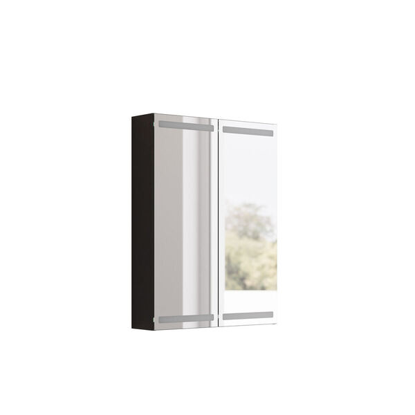 Speilskap Parallel m/lys og lysstyring, m/2 dørere 80x60x15 røkt