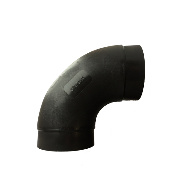 140 mm bend 90° PE100 kort, f/sp.sveis SDR11