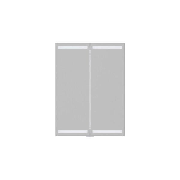 Speilskap Level m/2 dører lys/lysstyring, 80x60 cm lys eik