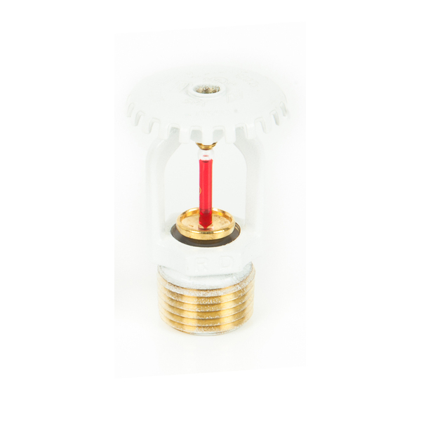 1/2 Sprinklerhode stående kvikk 93C, 3mm glassampull, K80 hvit RAL9010, SSU