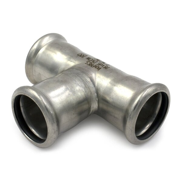 22 mm Inoxpres syrefast T-rør