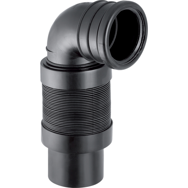 Geberit PE tilslutningsbend 90gr, fleksibelt for Duofix