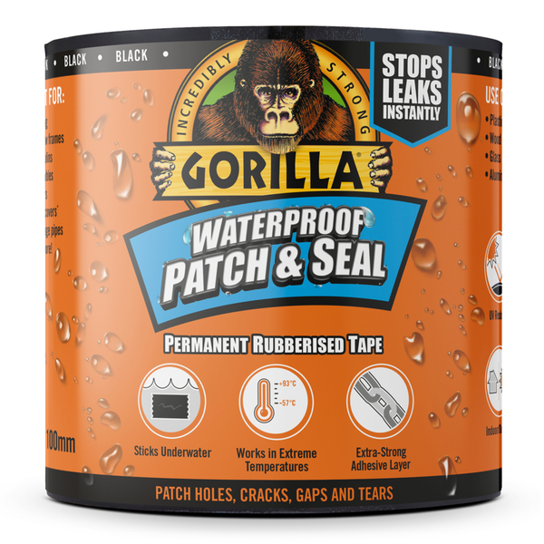 Gorilla Patch & Seal tape sort, vanntett 3 meter