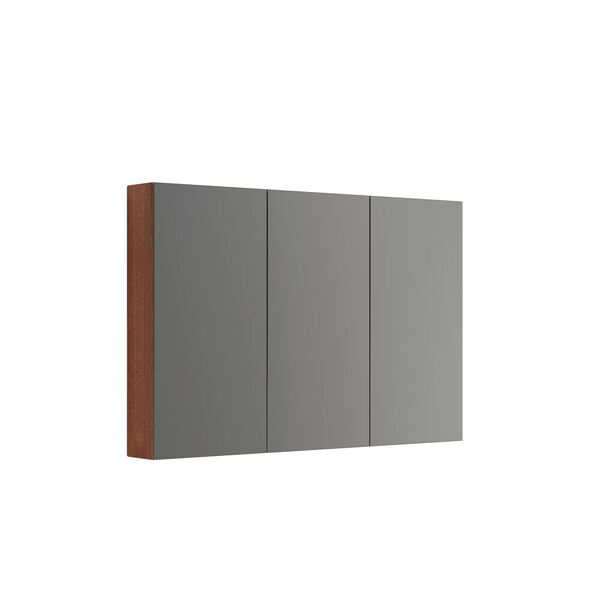 Speilskap Primo m/lysstyring, m/3 dørere 80x120x15 rødbr