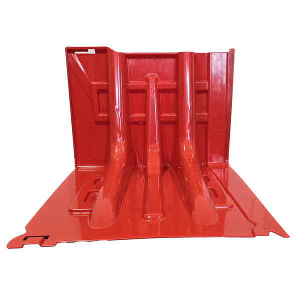 Flomskjerm rett 700x680x520 mm, plast rød