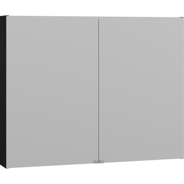 1904 Voss speilskap m/2 dører uten lys, 1000x145x800 mm, sort eik