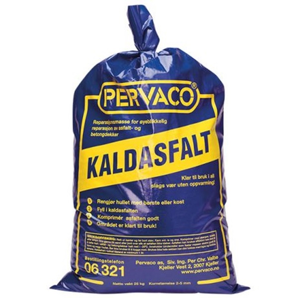 Reparasjonsasfalt/kaldasfalt, sekk a 25kg