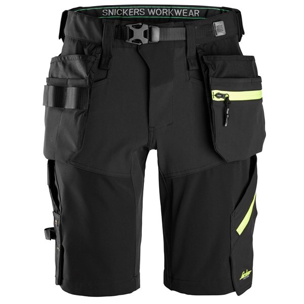 Snickers shorts 6140 sort/gul str 46