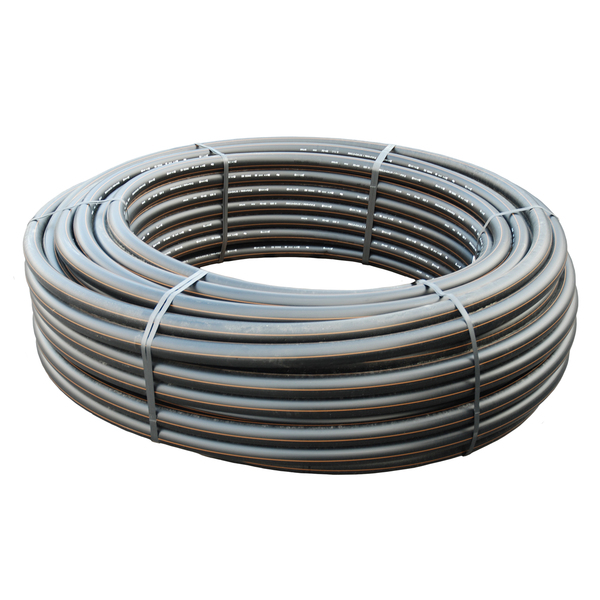 50 mm PE100RC trykkrør SDR11, med rødbrun stripe, kveil 150 meter