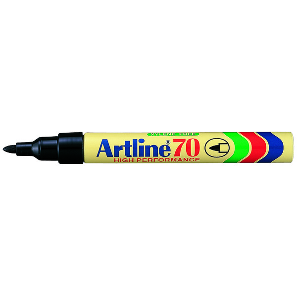 Merkepenn Artline 70 sort fin, m/rund fin spiss 1,5 mm