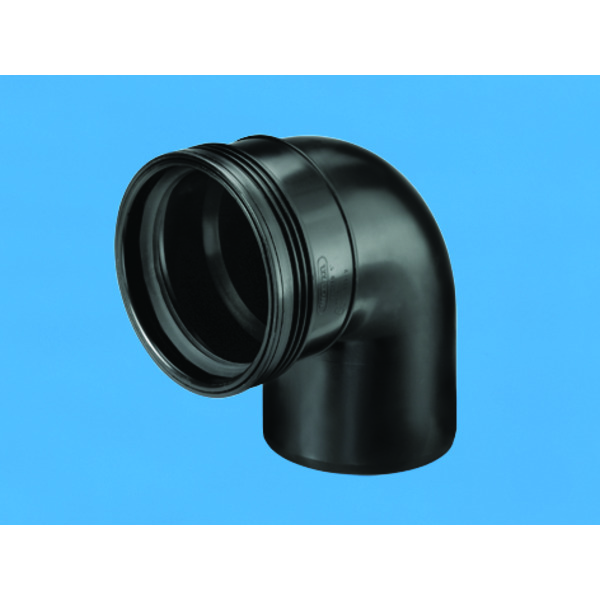90 mm Wafix Pluss bend 88,5° PP, sort