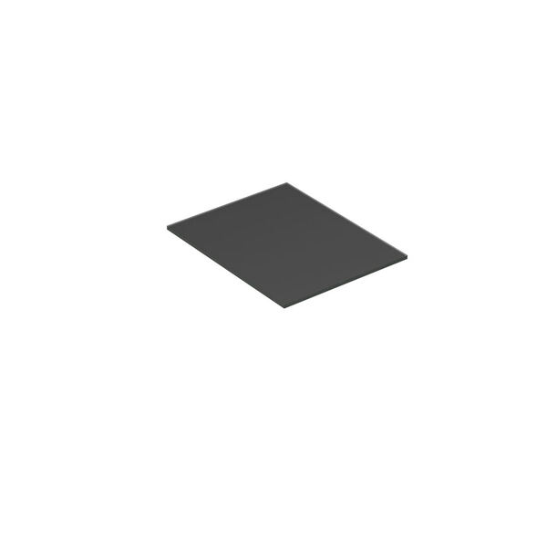 Benkeplate Form 40-59x50, mørk grå