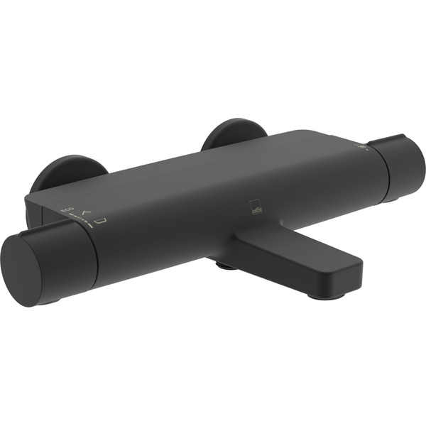 Optima Style termostat kar-/dusjbatteri, svart matt