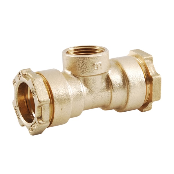 20x1/2"x20 mm Ireco T-rør, m/innvendig gjenge f/PE-rør