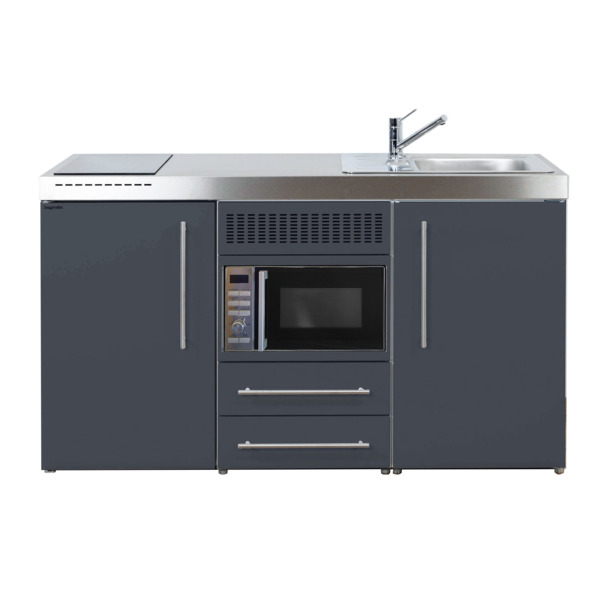 Premiumline minikjøkken 1500 høyre, grå 740 x 1500 x 980 mm