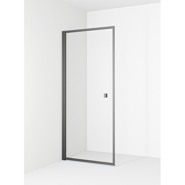 Empire rett dør 880 u/sprosser, gun metal/klart glass