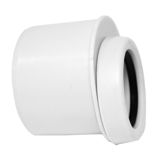 75 mm x 50 mm PP kortovergang, hvit