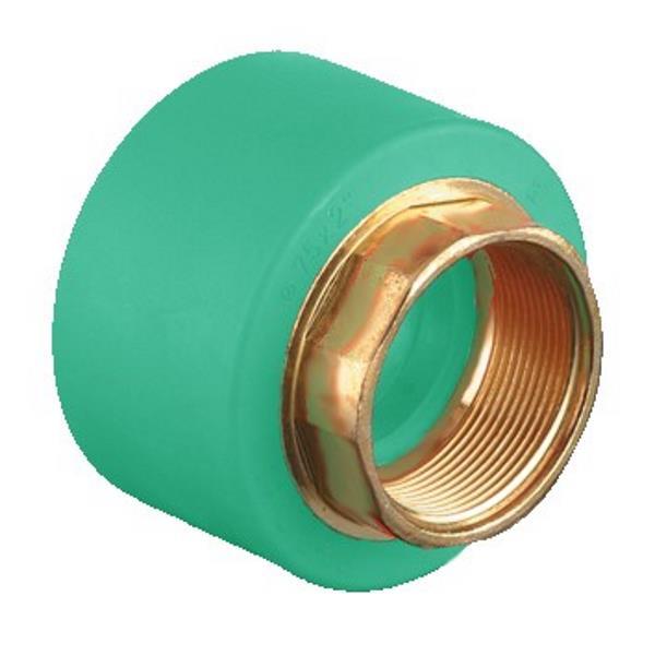63x2 Blue/Green pipe overgangsmuffe, innvendig hexagon