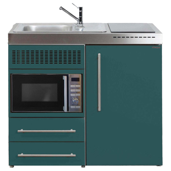 Premiumline minikjøkken 1000 venstre, turkis 740 x 1000 x 980 mm