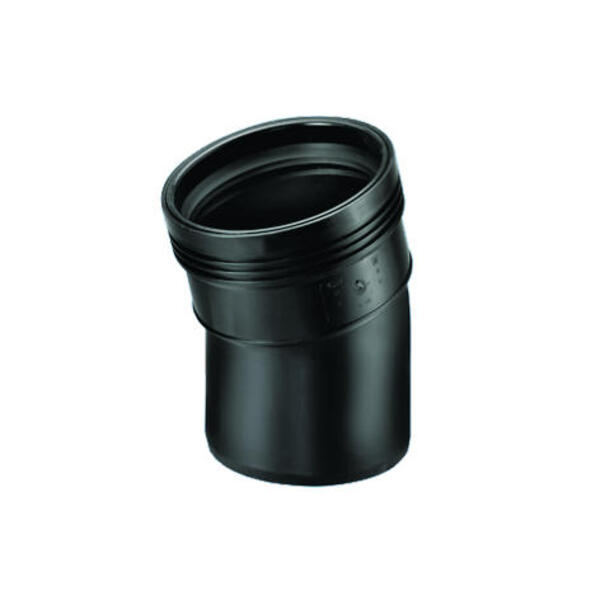 90 mm Wafix bend 15° PP, sort