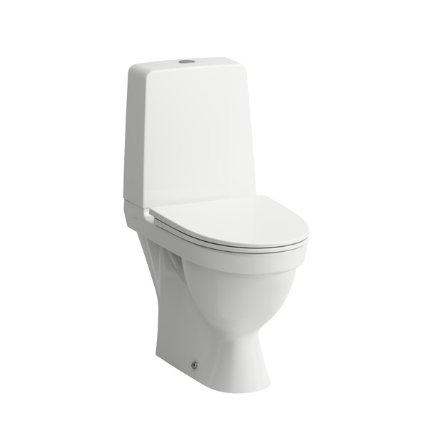 Laufen Kompas gulvtoalett, rimless, skjult P-lås dobbelspyl f/skru u/sete