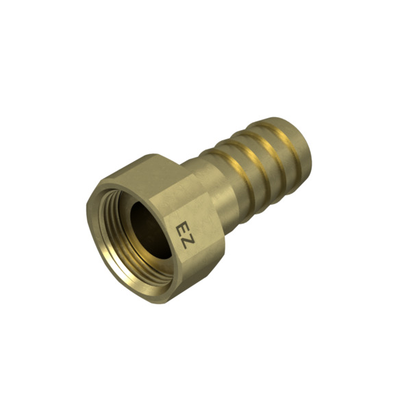 1" x 3/4" slangehylse 2/3 sett, messing