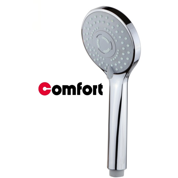 3-funksjoner splash krom hånddusj Comfort