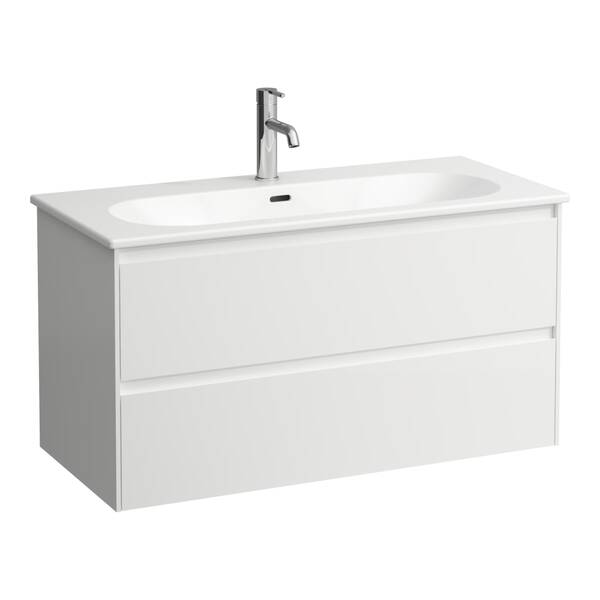 Lua møbelpakke m/2 skuffer og servant, 1000x525x455 hvit