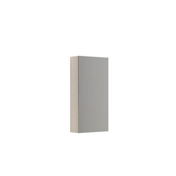 Skap m/1 speildør venstre 80x40x15, hvit eik
