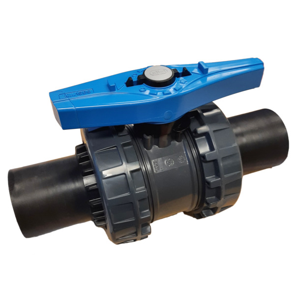 DN100/110 PVC kuleventil Veebev PE100, SDR11 EPDM PN10