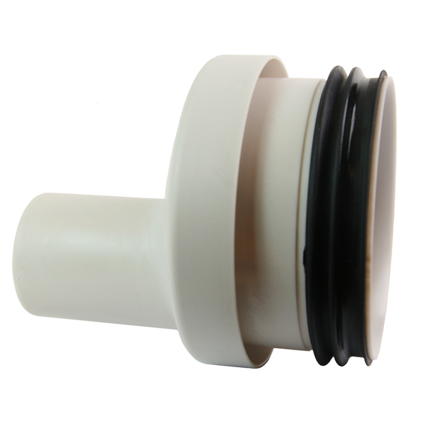 110x50 mm PP Smartline overgang, m/nippel og spissende, hvit
