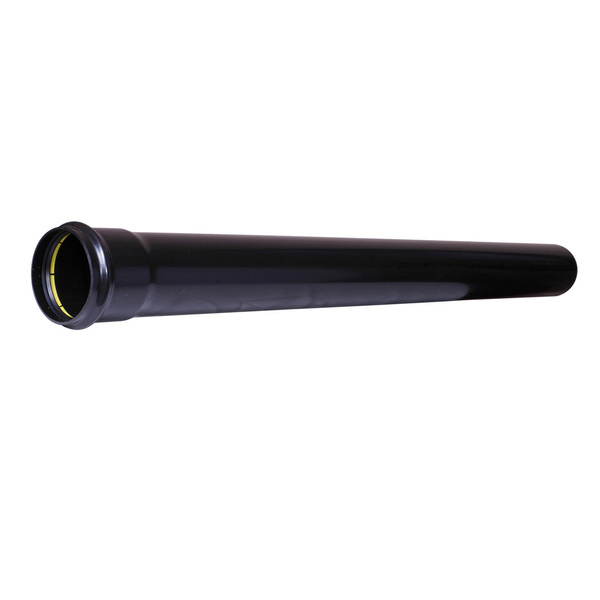 110 mm PVC overvannsrør m/Sewerlock SN8, sort, 6 meter