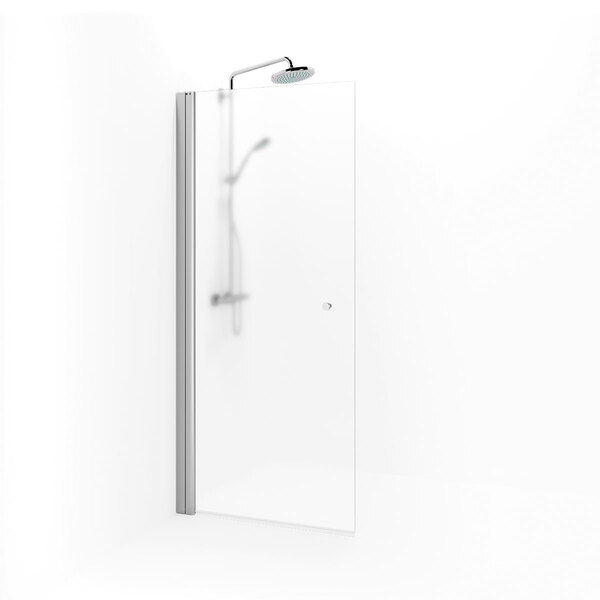 Spirit rett dør 870 mm med knottgrep, matt, Ice-glass