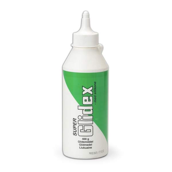 Super Glidex glidemiddel, 400 g plastflaske