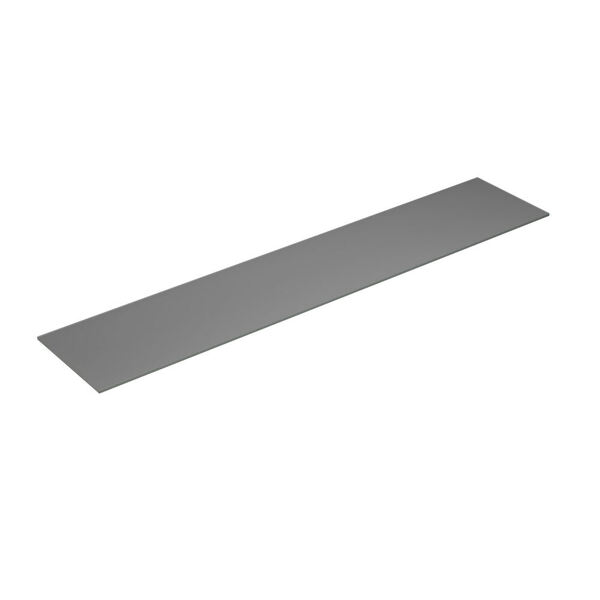 Benkeplate Form 180-199x40, lys grå