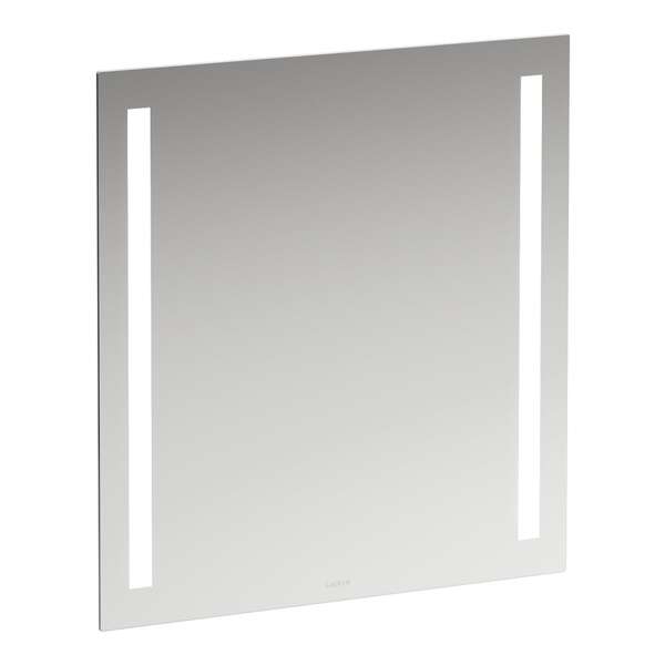 Lani speil med 2 vertikale LED-lys, 650 x 700 mm