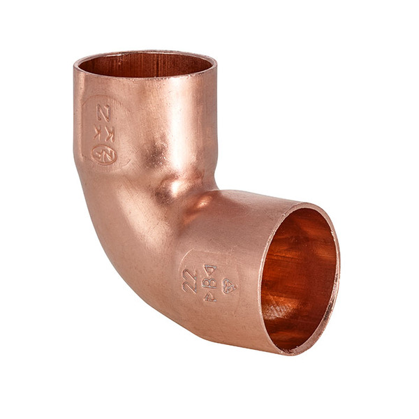 12 mm albue 5090 kapillar, kobber