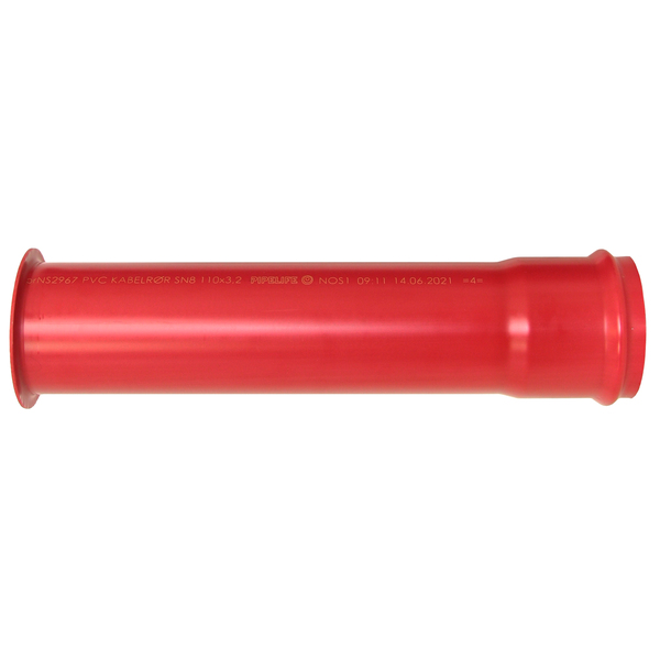 125x50 Protectline PVC trompetmuffe, rød