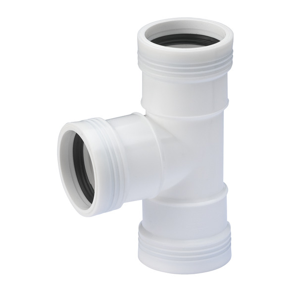 32 mm x 32 mm Wafix Pluss grenrør 88,5° PP, hvit