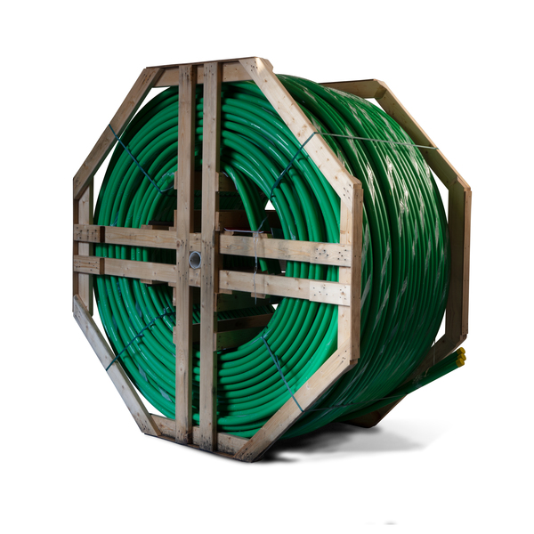 40x3,7 mm 3-løps DL fiberkabelrør grønn, trommel 500 mtr