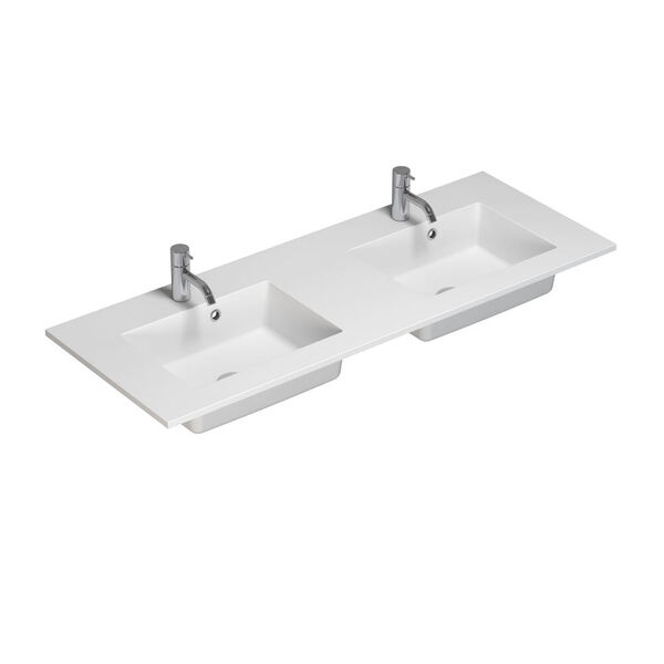 Servant Minore 120,2x45,5 cm dobbel, hvit matt