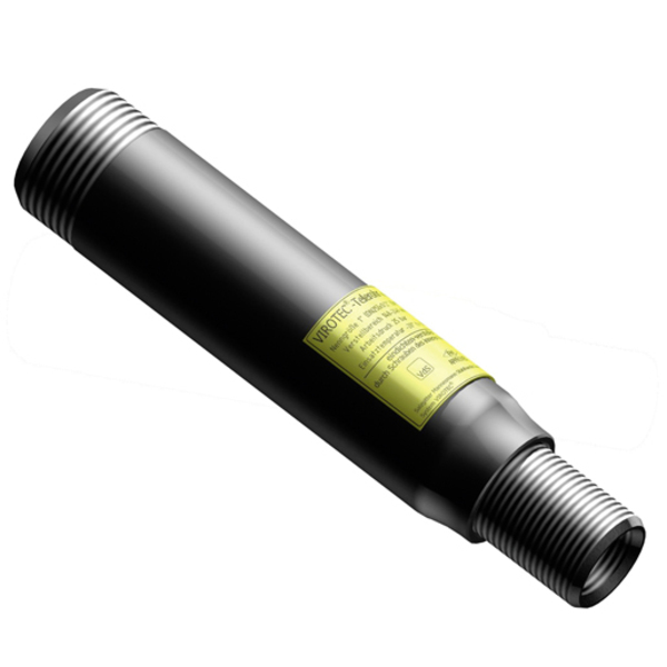 100-160 mm Teleskoprør 1/2, med utvendige gjenger
