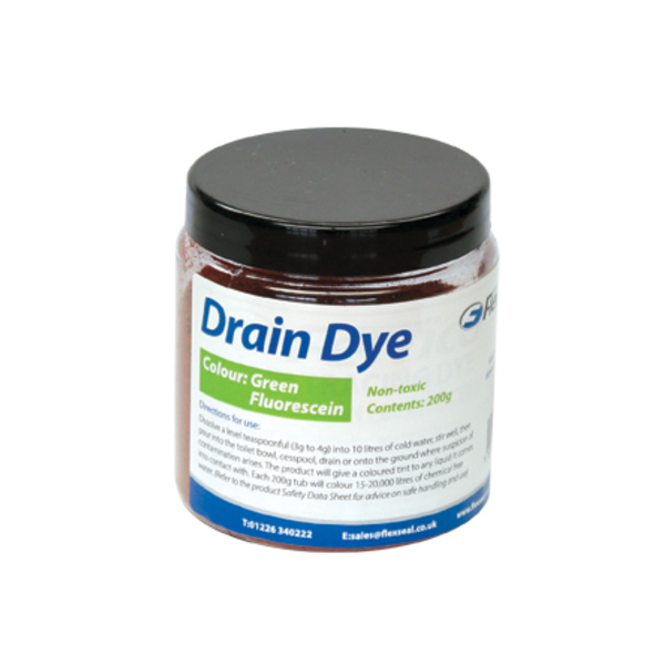 Drain Dye fargestoff 200 gram grønn, f/lekkasjetest