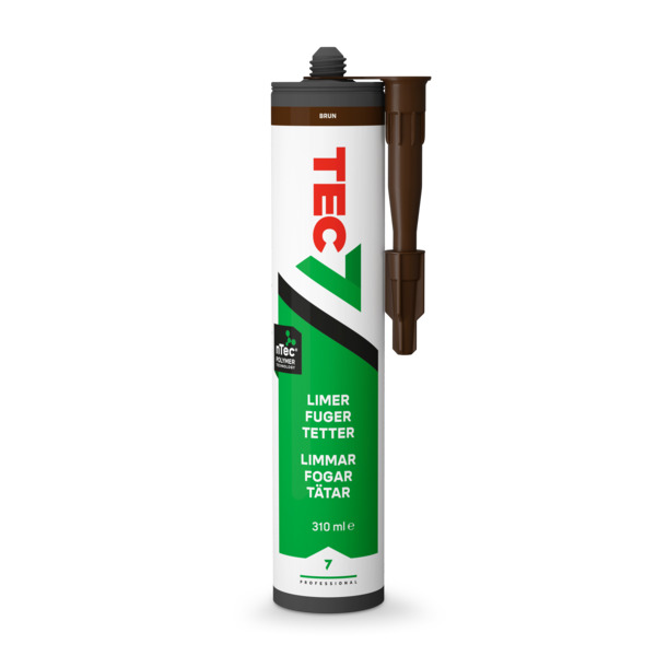TEC7 lim, fuge- og tettemasse, 310 ml patron, brun